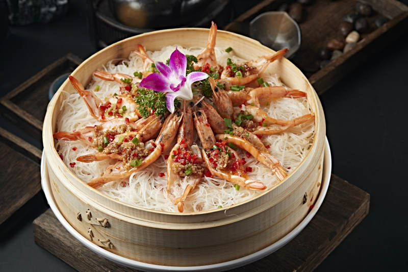 蒜蓉粉丝蒸开背大虾图片