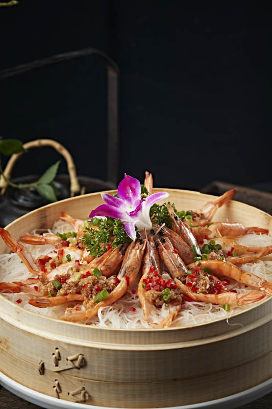 蒜蓉粉丝蒸开背大虾图片