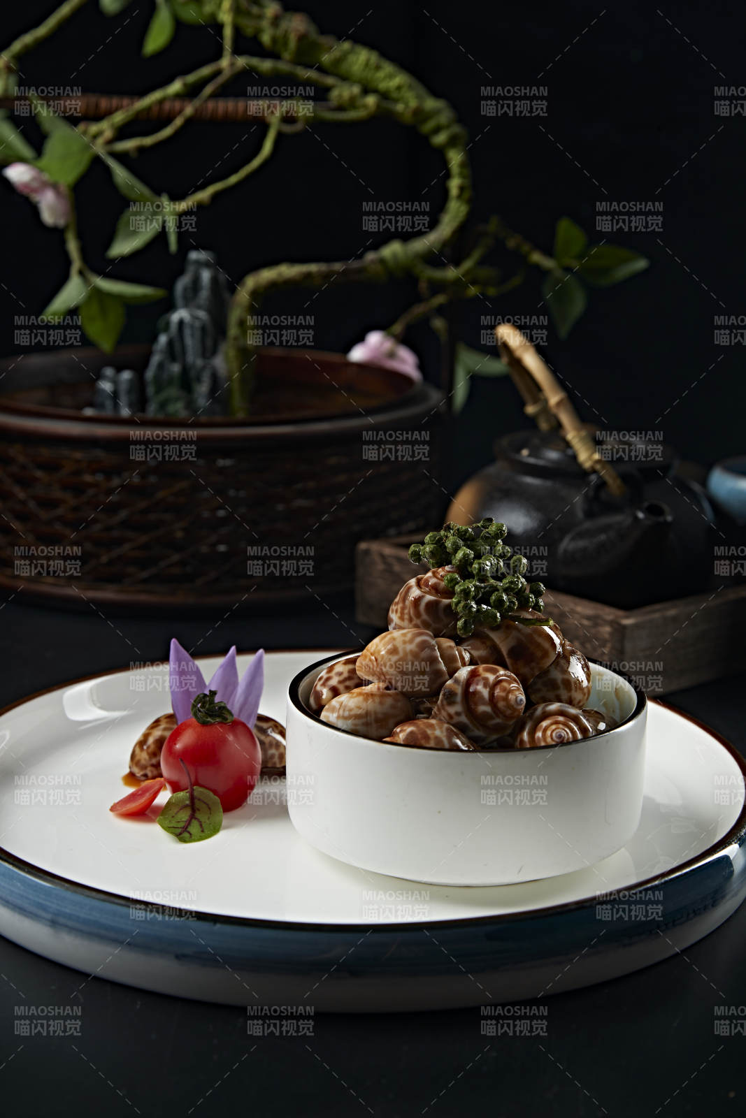 藤椒捞汁小海鲜腌花螺图片