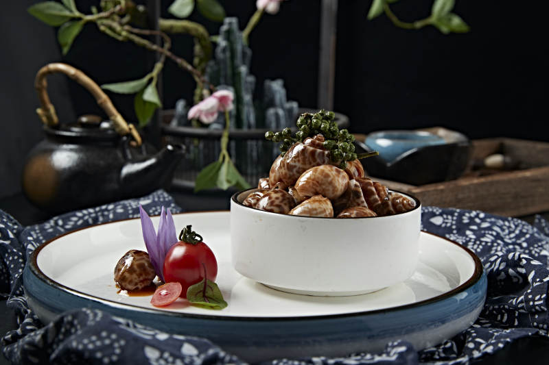 藤椒捞汁小海鲜腌花螺图片