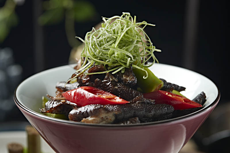 醋腌青红椒乌鸡凤爪图片