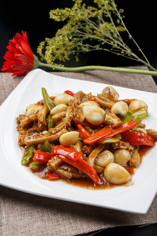 香辣彩椒蒜香金钱肚图片