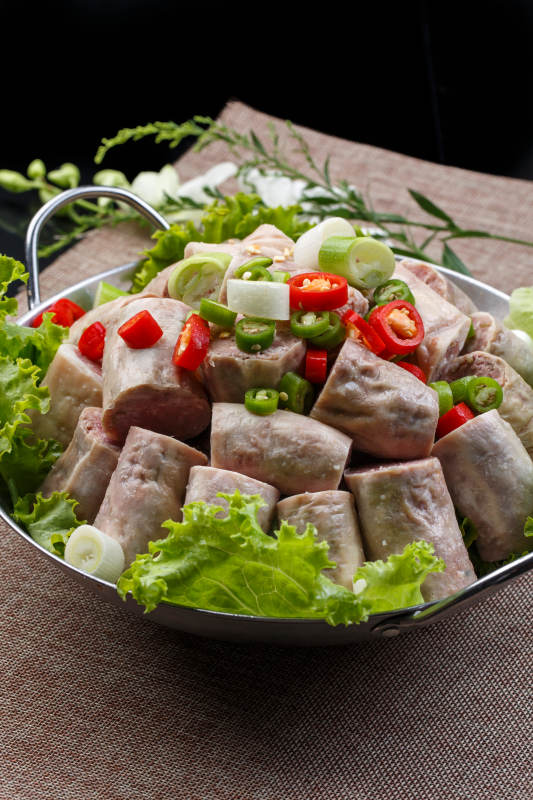 水煮传统蒙餐羊肉肠图片