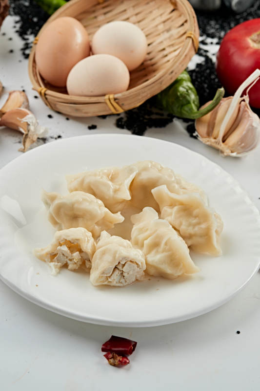 手工豆腐大葱馅饺子图片