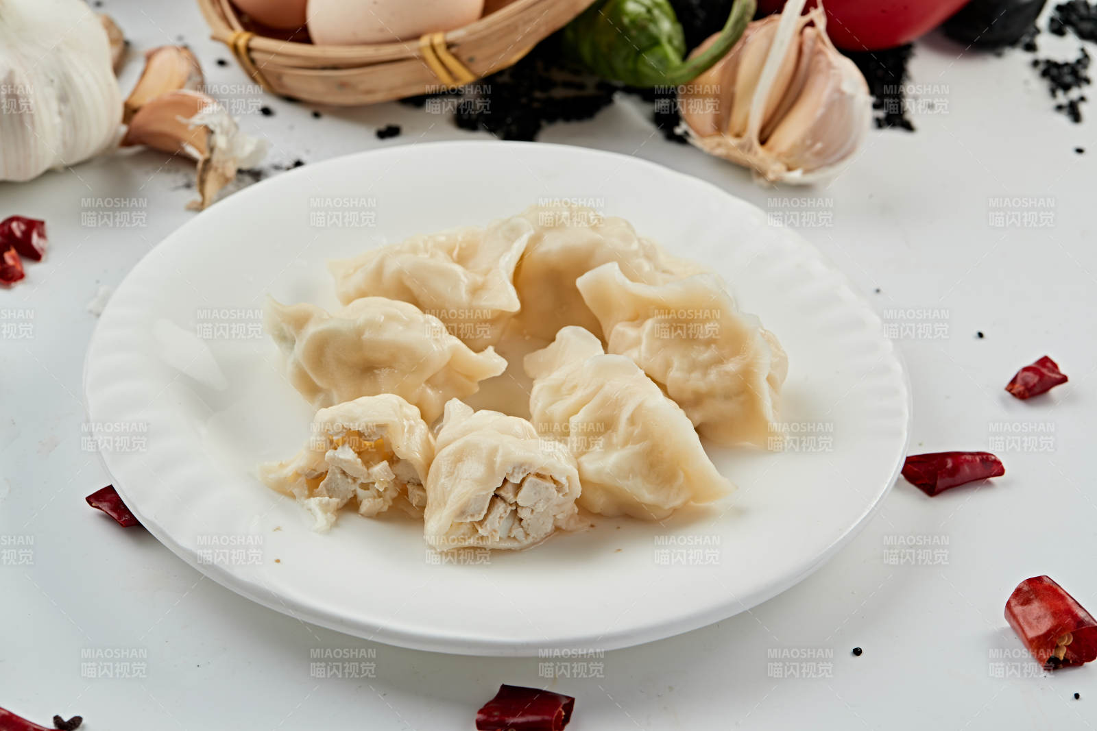 手工豆腐大葱馅饺子图片