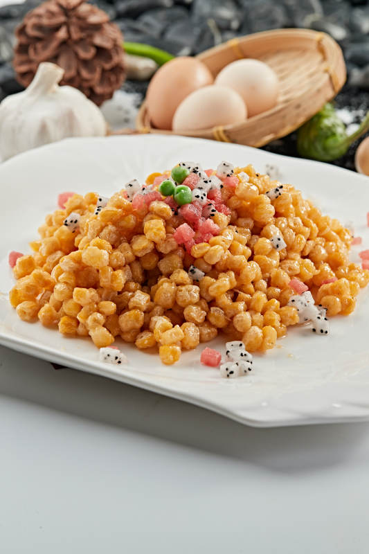 果蔬油炸玉米粒图片