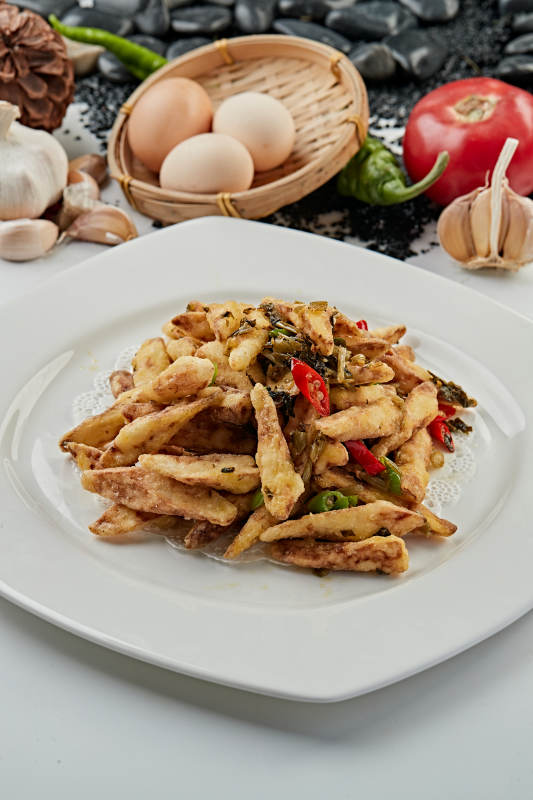 油炸雪里红碎马牙长山药图片