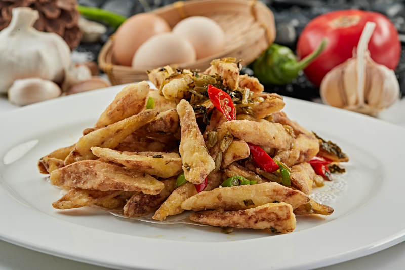 油炸雪里红碎马牙长山药图片