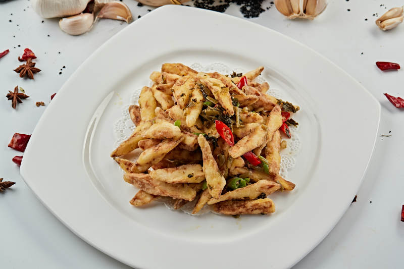 油炸雪里红碎马牙长山药图片