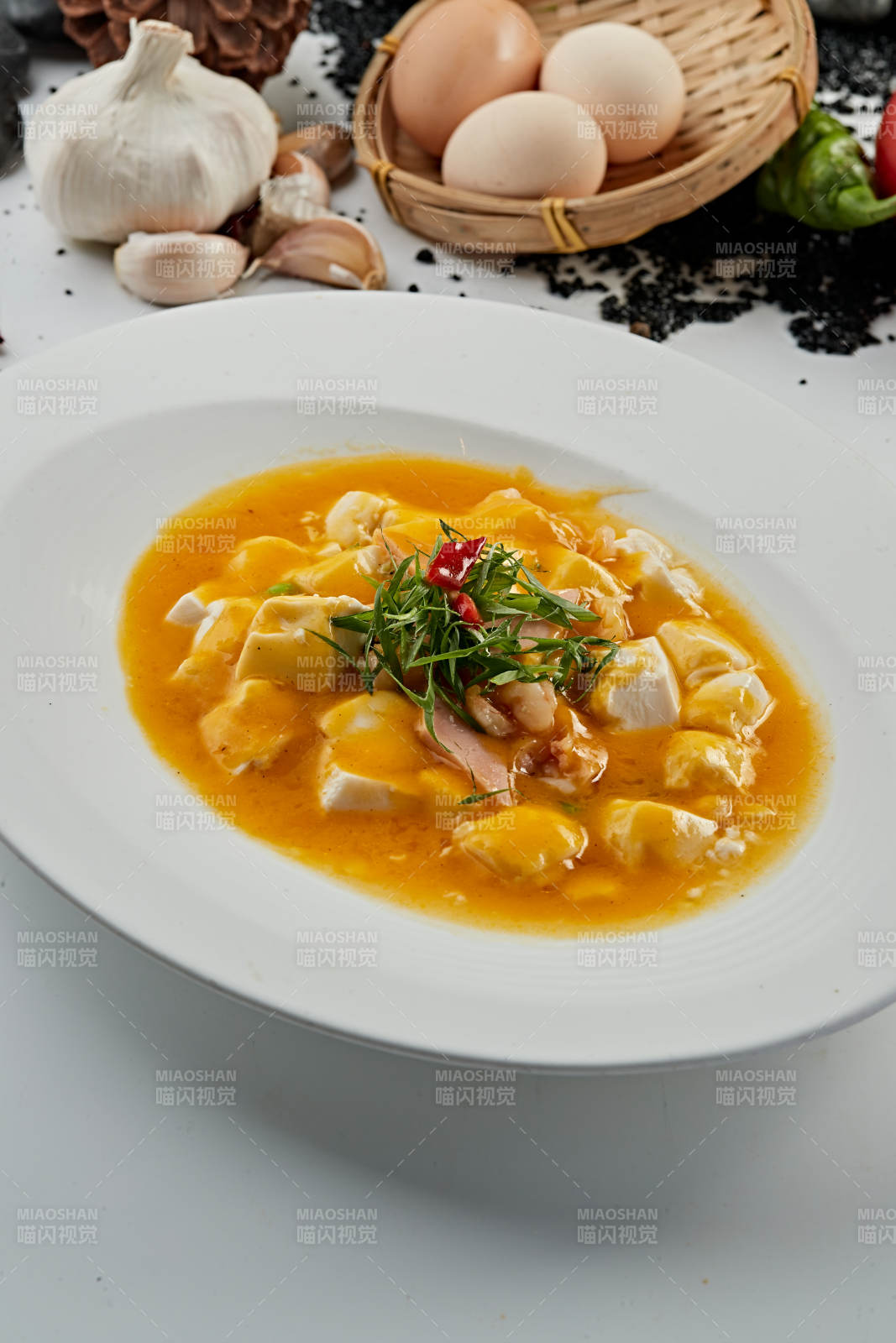 浓汤蟹黄焗日式内脂豆腐图片