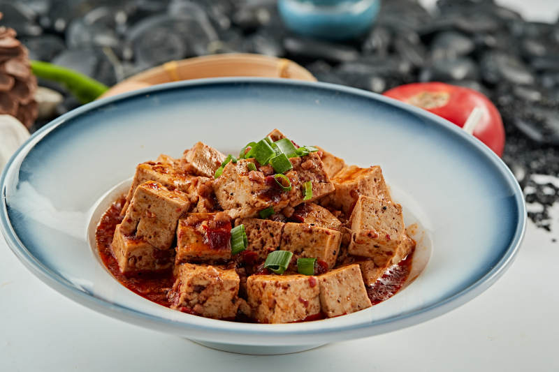 葱香麻婆豆腐图片