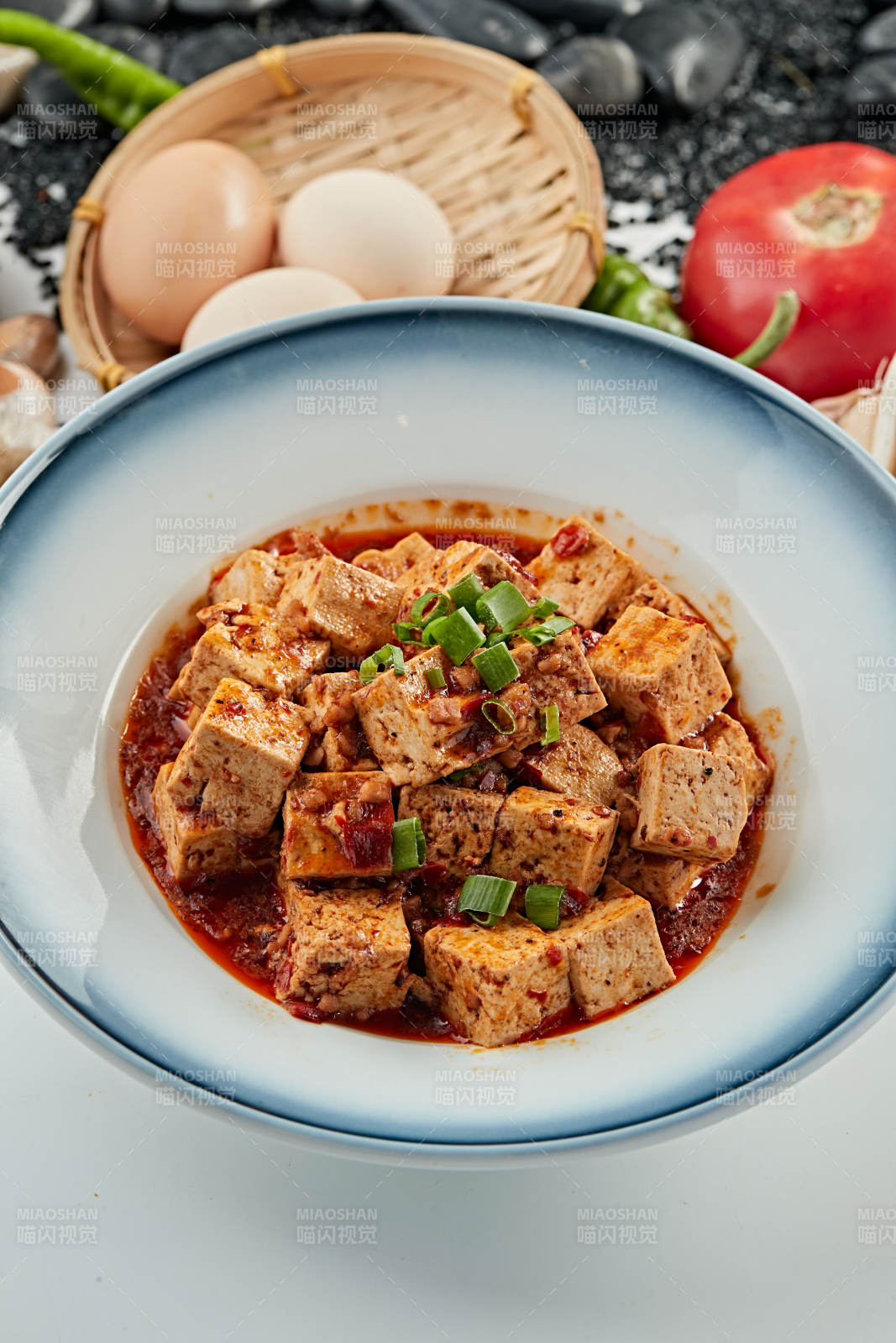 葱香麻婆豆腐图片
