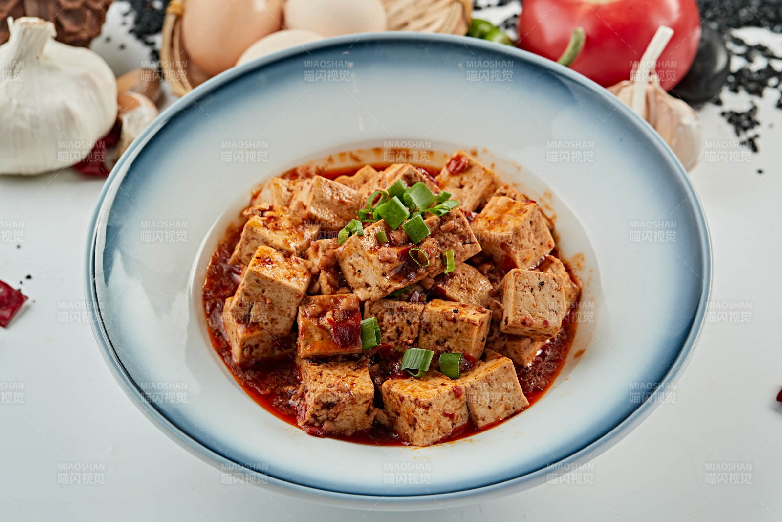 葱香麻婆豆腐图片