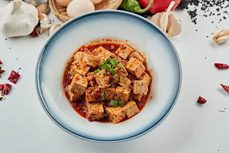 葱香麻婆豆腐图片