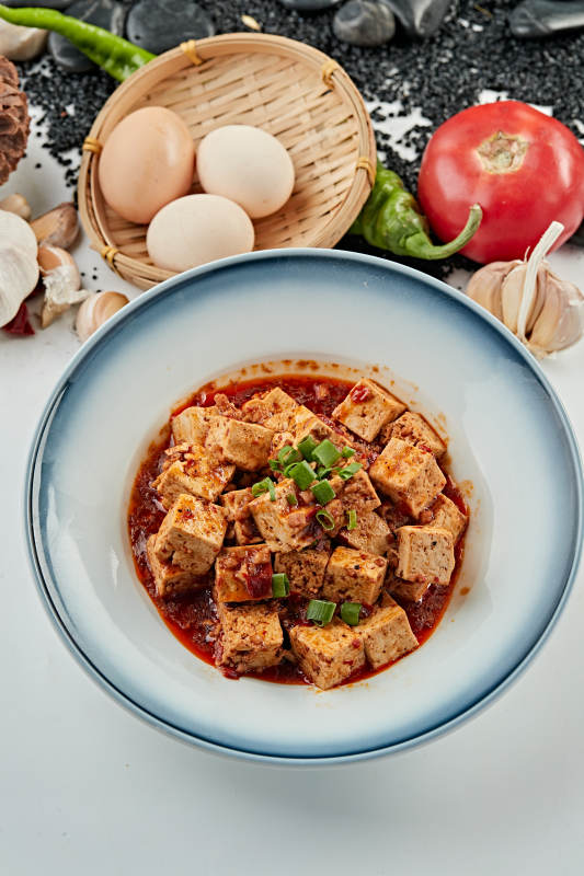 葱香麻婆豆腐图片