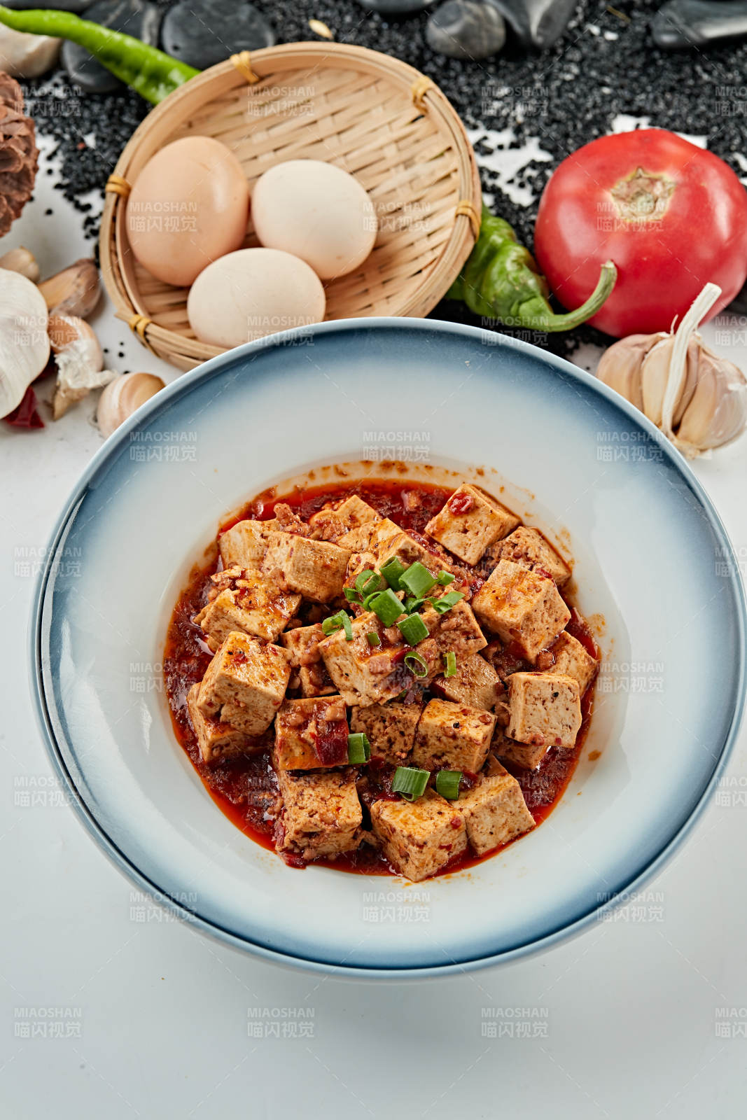 葱香麻婆豆腐图片