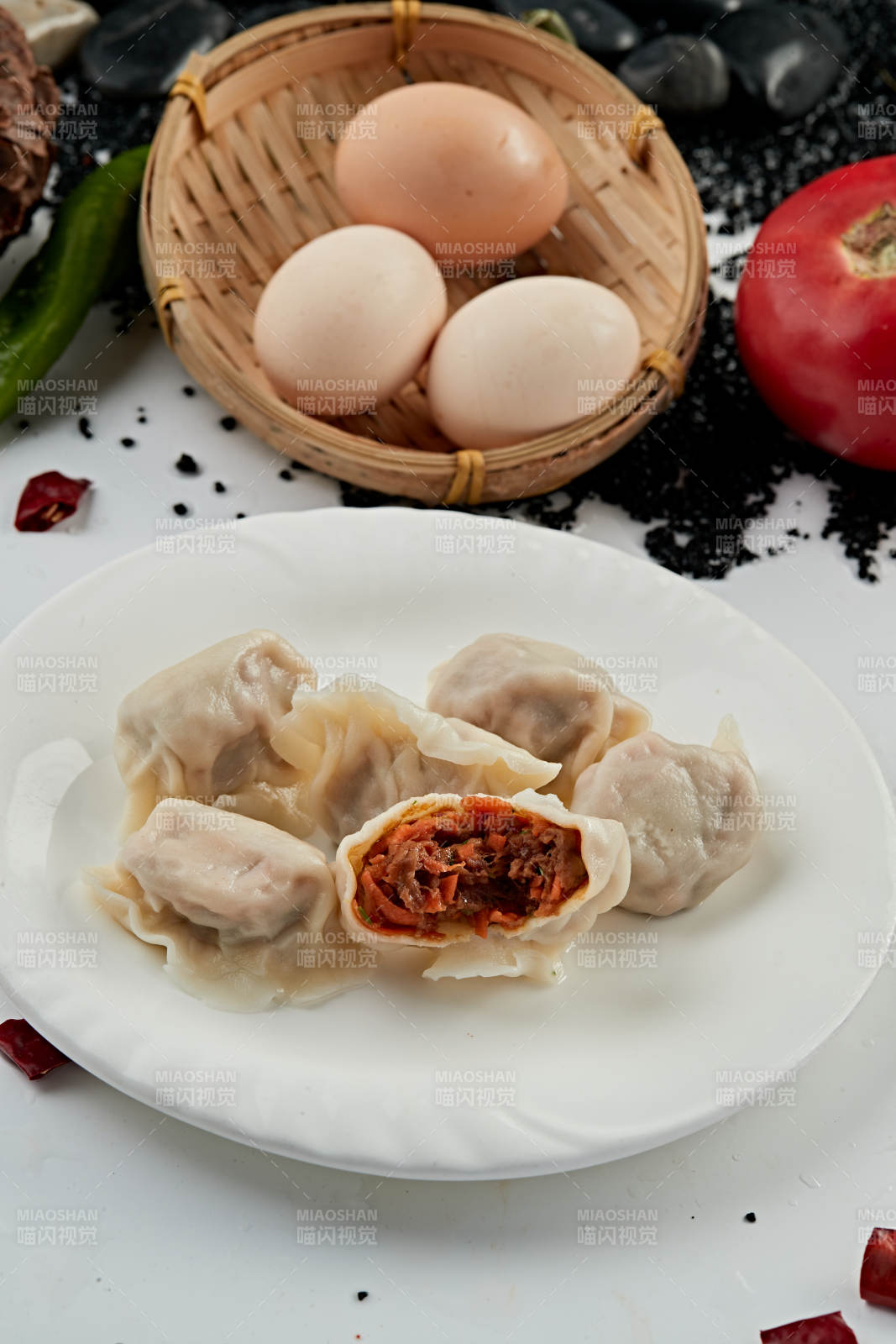 手工羊肉胡萝卜馅饺子图片