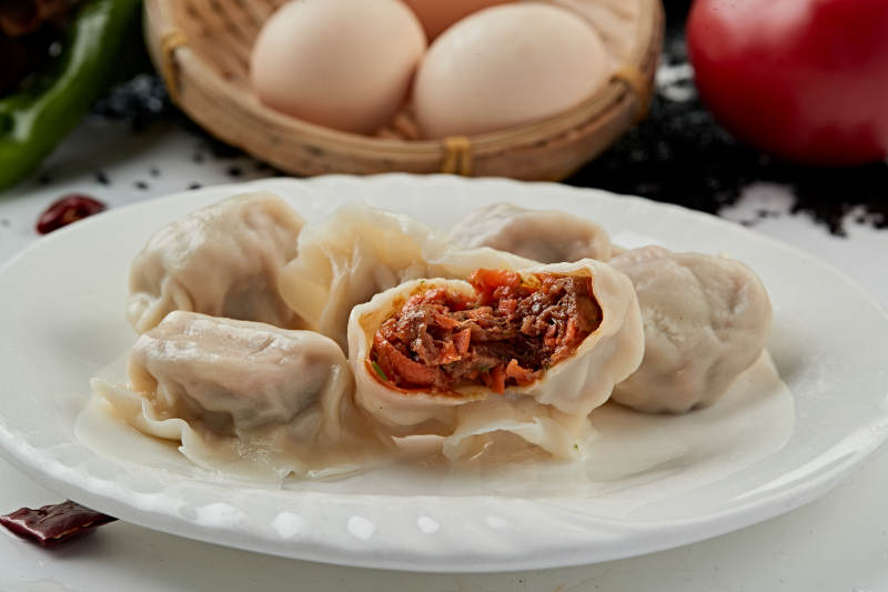 手工羊肉胡萝卜馅饺子图片