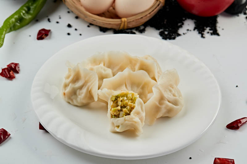 手工素三鲜馅饺子图片