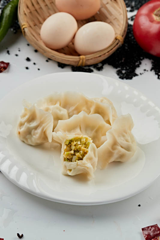手工素三鲜馅饺子图片