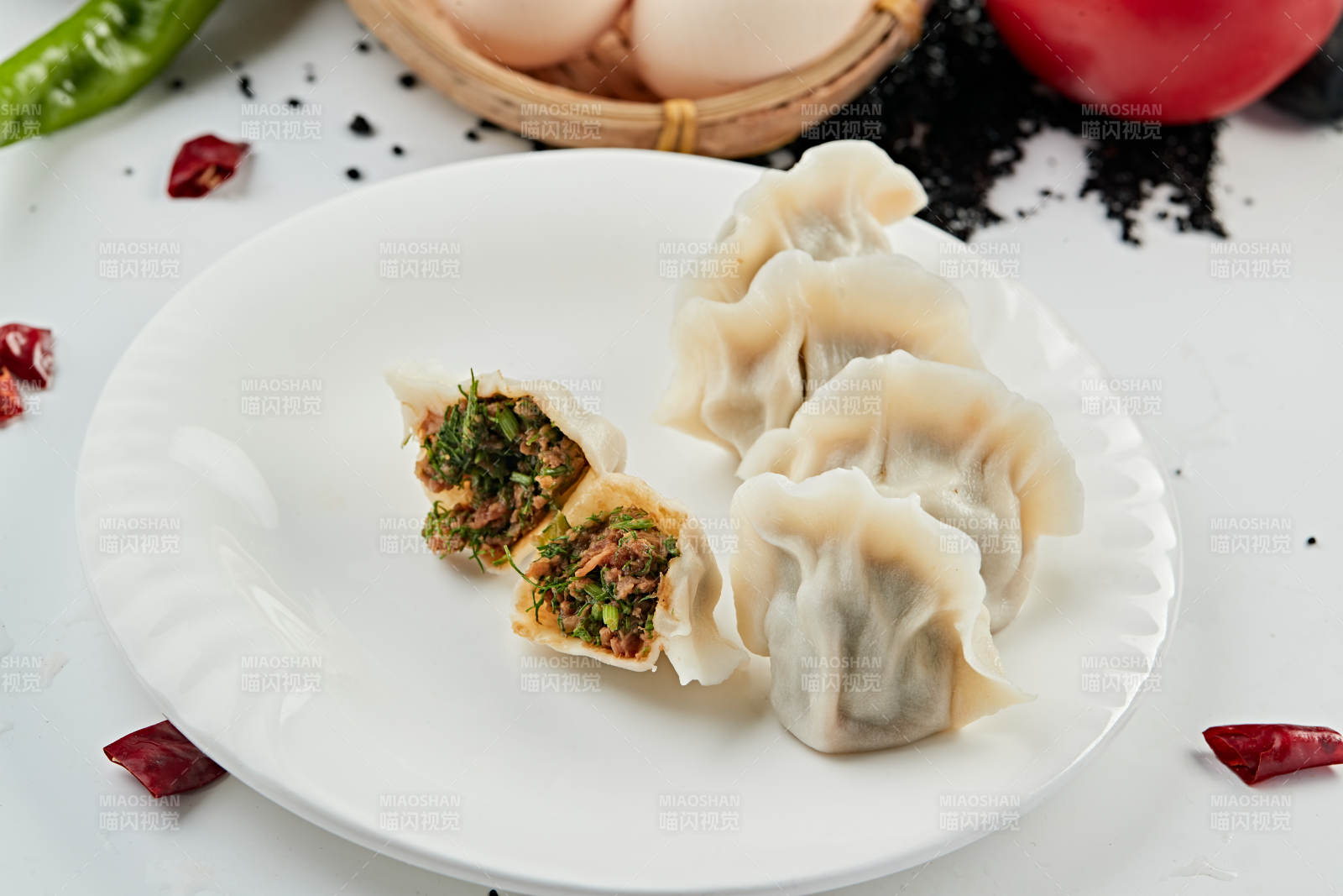 手工鲜猪肉茴香馅饺子图片