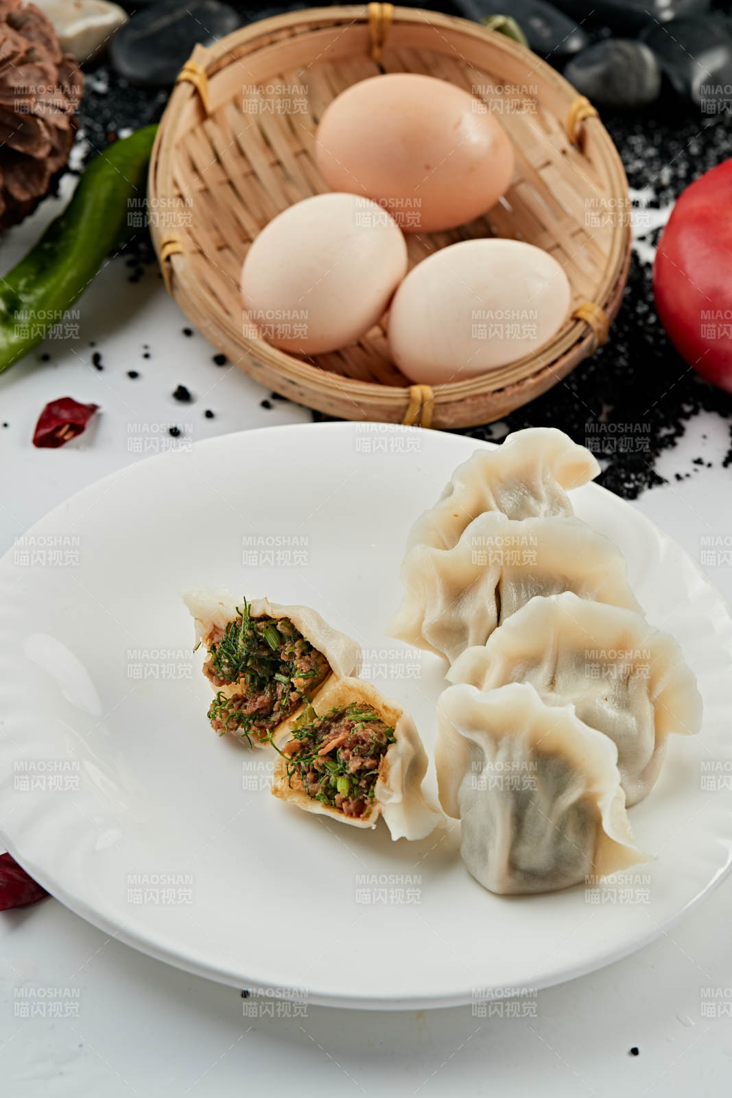 手工鲜猪肉茴香馅饺子图片