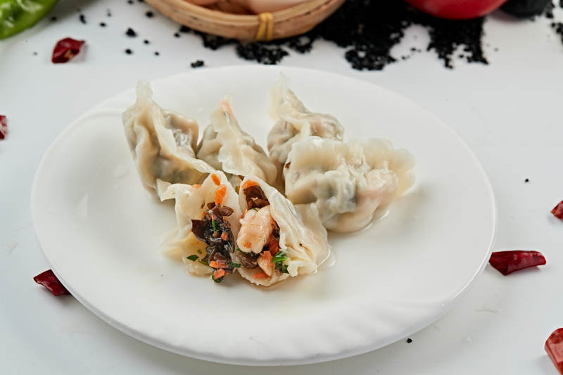 手工三鲜大虾仁馅饺子图片