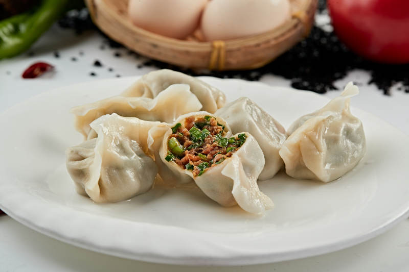 手工鲜猪肉韭菜馅饺子图片