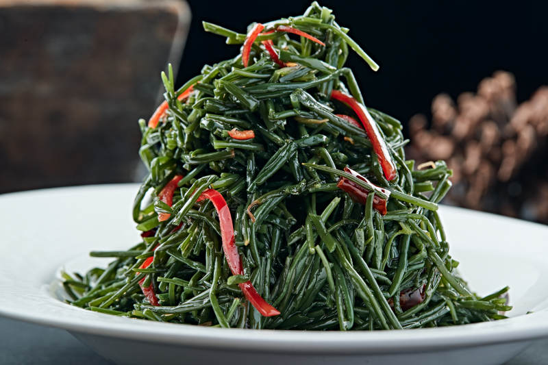 香油拌沙葱图片