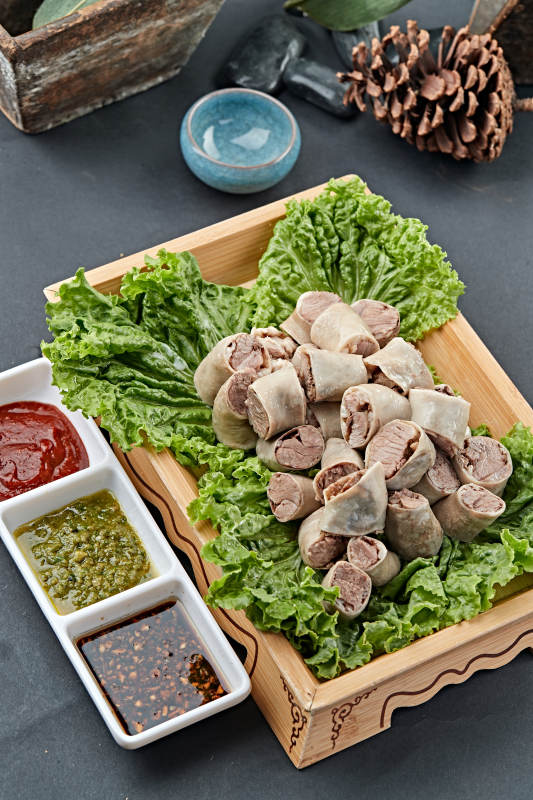 水煮传统蒙餐羊肉肠图片