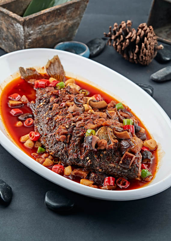 川味香辣干烧鱼图片