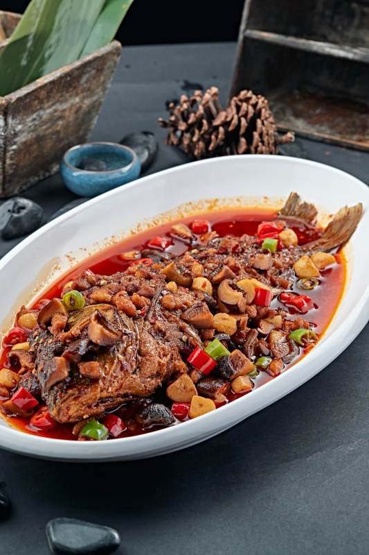 川味香辣干烧鱼图片