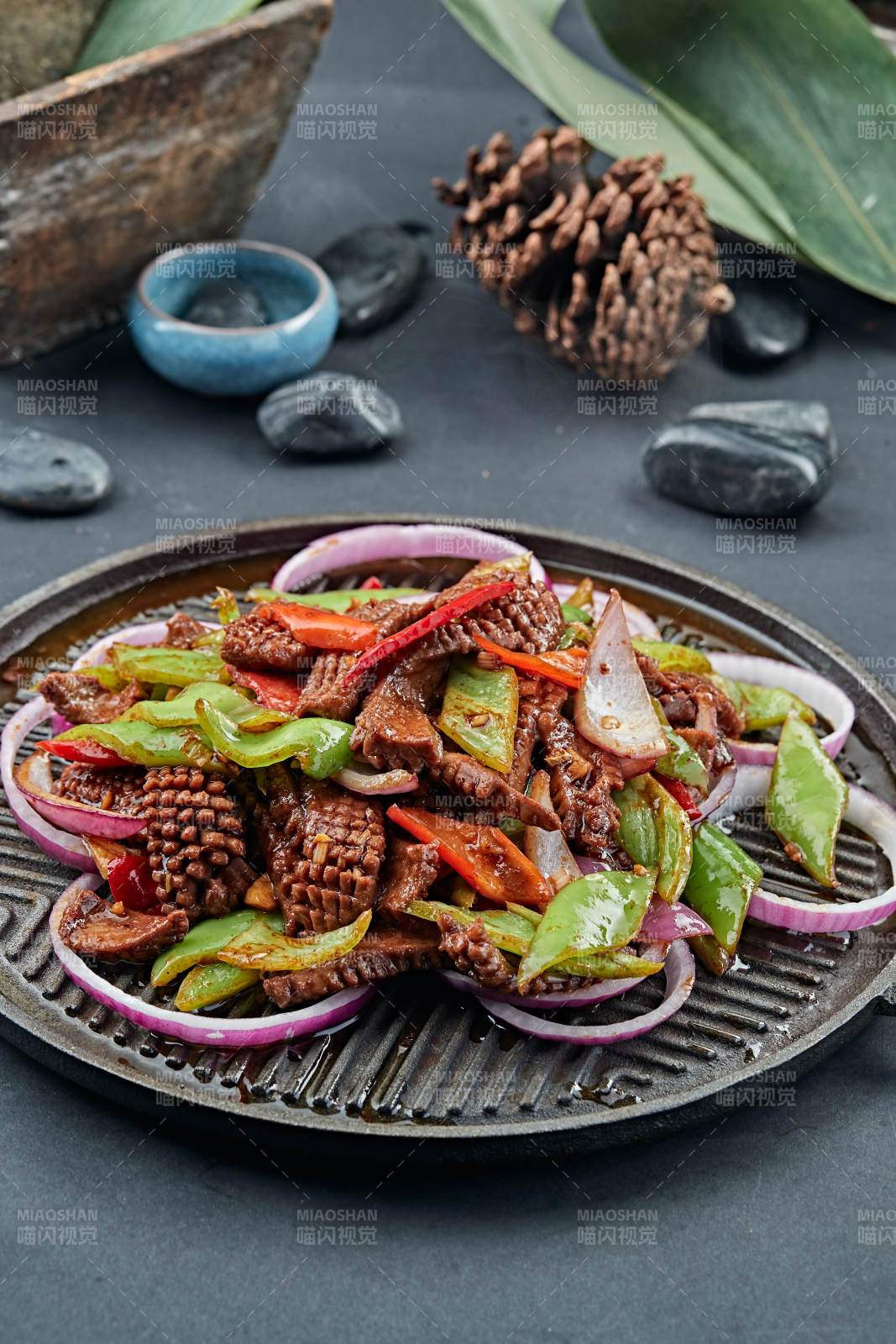 炙子铁板烤腰花图片