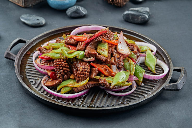 炙子铁板烤腰花图片