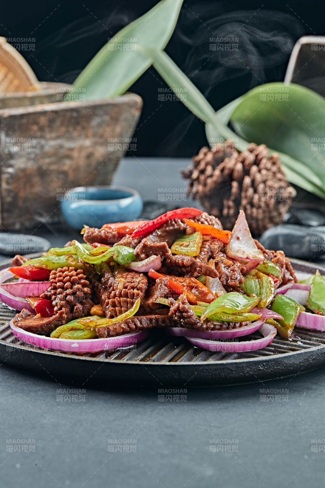 炙子铁板烤腰花图片