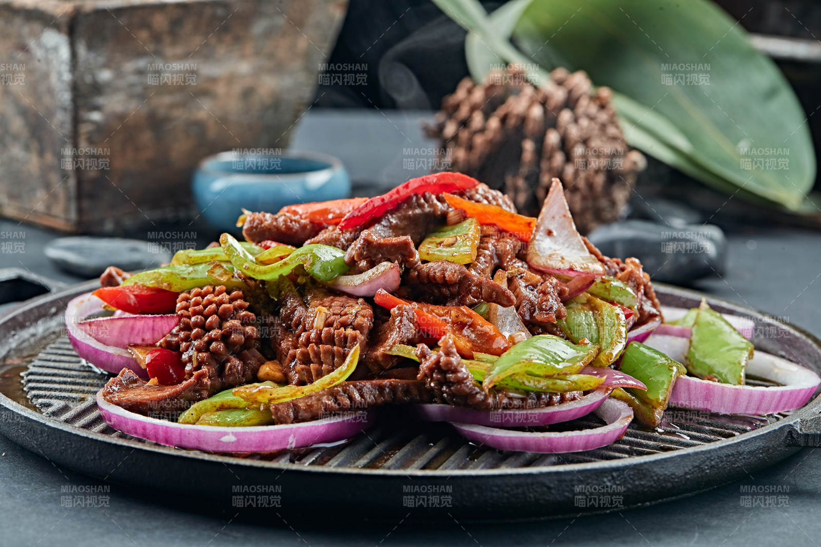 炙子铁板烤腰花图片