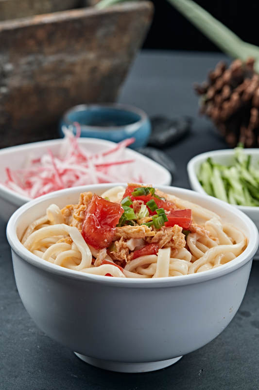 西红柿打卤面图片