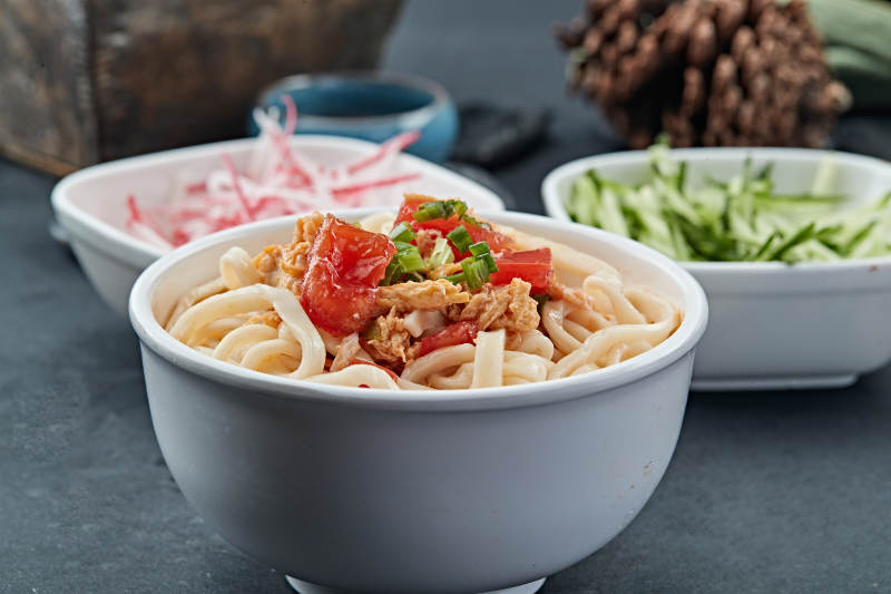 西红柿打卤面图片