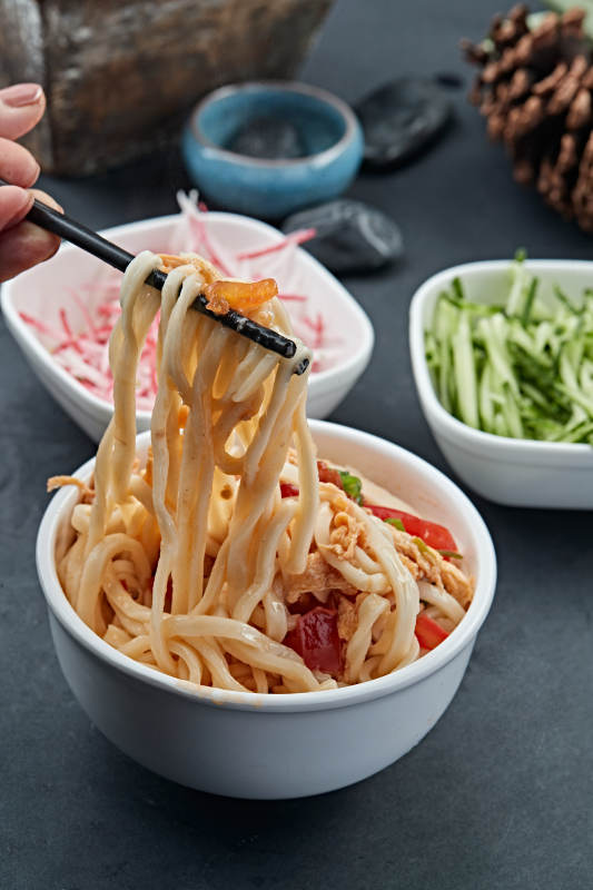 西红柿打卤面图片