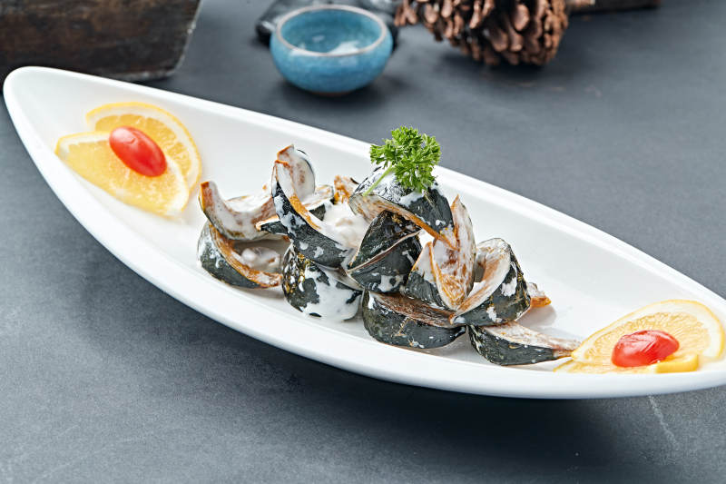 沙拉拌油炸小南瓜图片