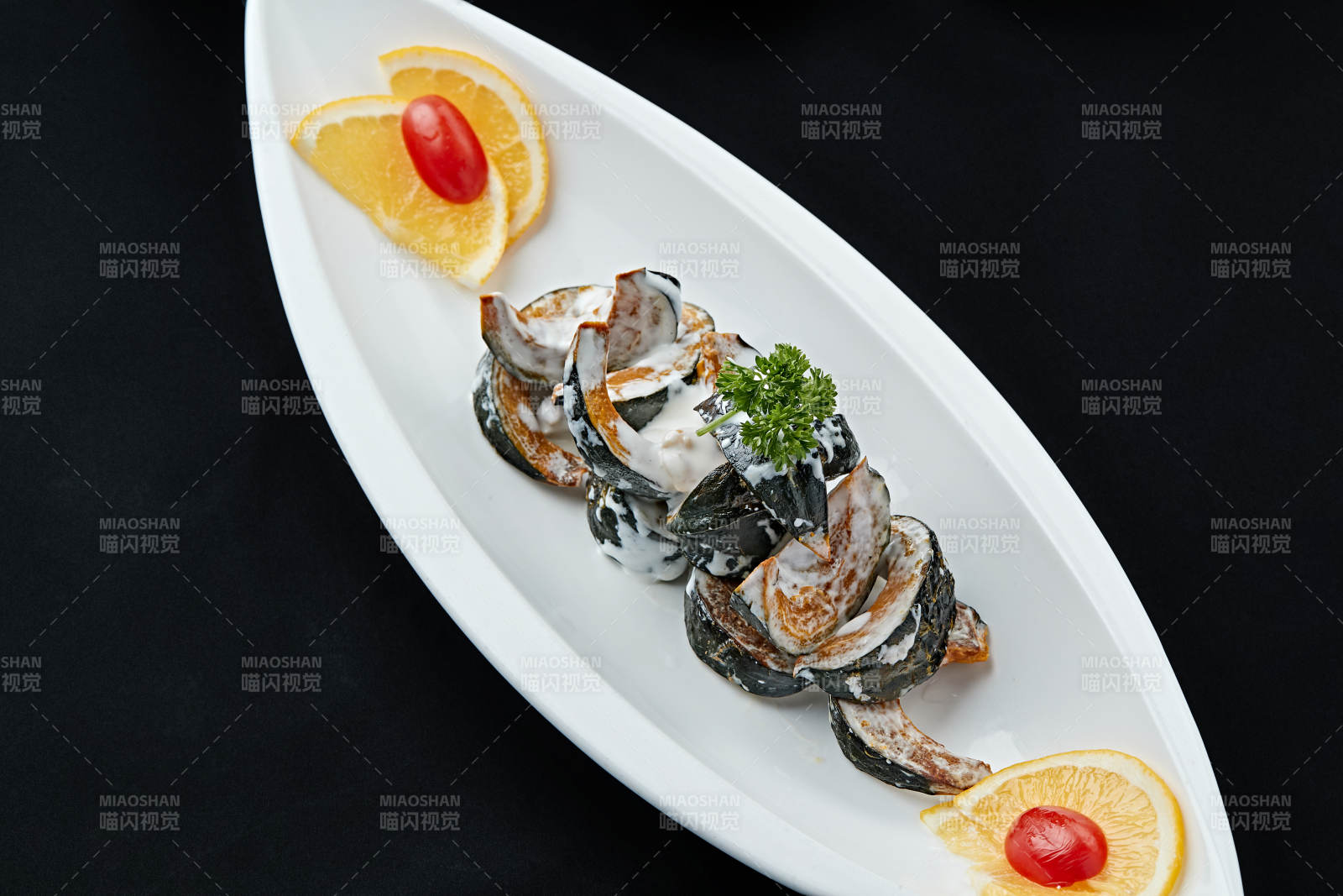 沙拉拌油炸小南瓜图片