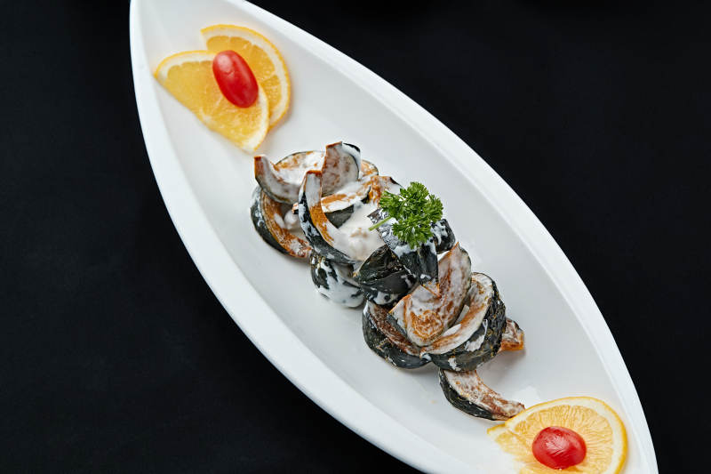 沙拉拌油炸小南瓜图片