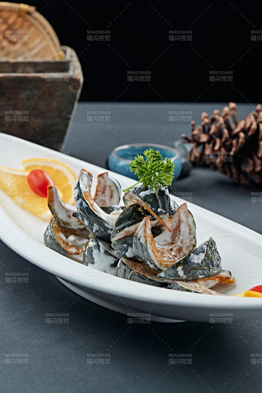 沙拉拌油炸小南瓜图片