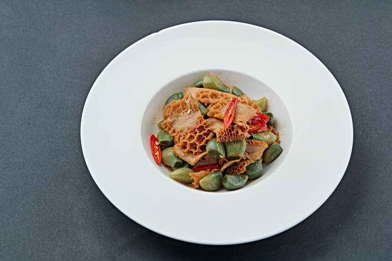 腊八蒜拌金钱肚图片