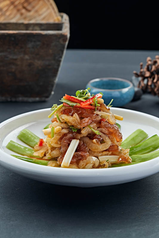 白菜心拌海蛰头图片