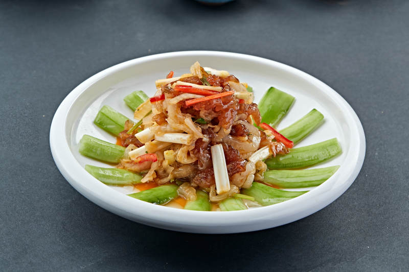 白菜心拌海蛰头图片