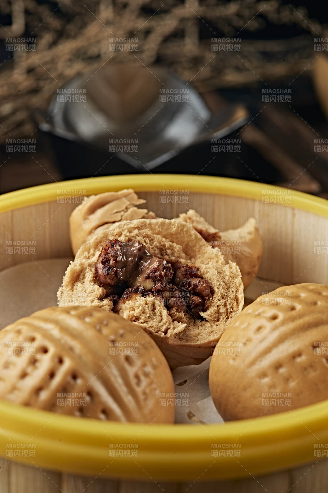 港式茶餐可可酱红糖核桃包图片