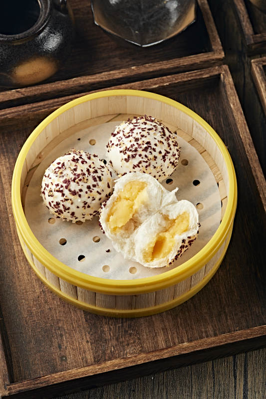 港式茶餐七彩奶黄流沙包图片