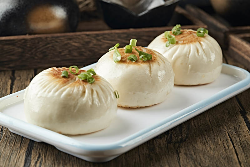 港式茶餐生煎包图片