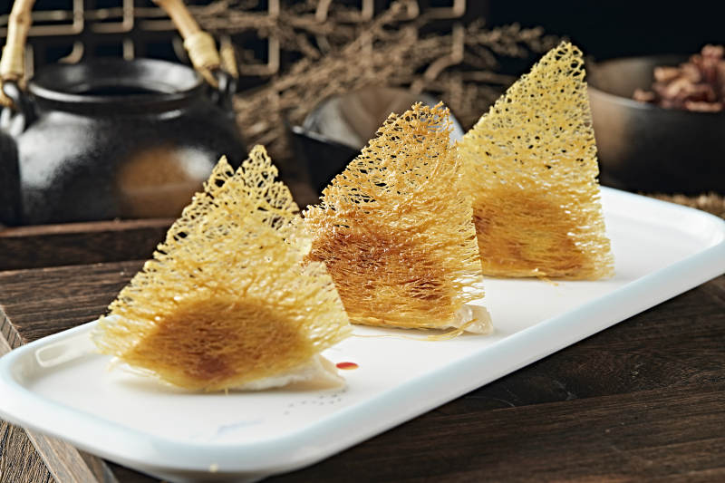 港式茶餐渔网煎饺图片